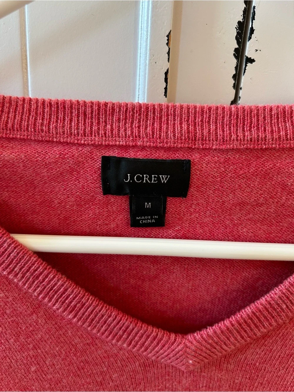 J. Crew Men’s V-Neck Sweater Red Long Sleeve Sz Medium